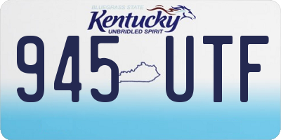 KY license plate 945UTF