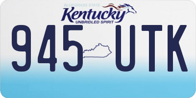 KY license plate 945UTK