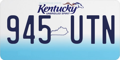 KY license plate 945UTN
