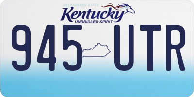 KY license plate 945UTR
