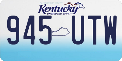 KY license plate 945UTW