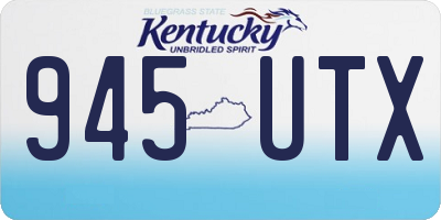 KY license plate 945UTX