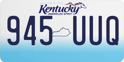KY license plate 945UUQ
