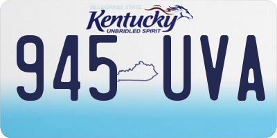 KY license plate 945UVA