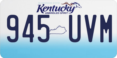 KY license plate 945UVM