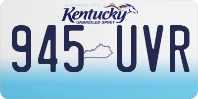 KY license plate 945UVR