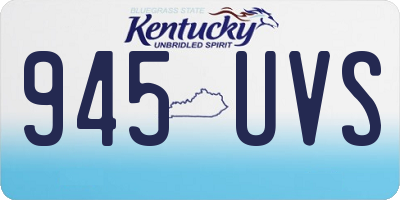 KY license plate 945UVS