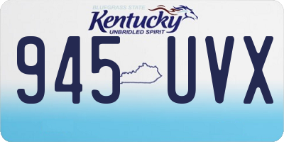 KY license plate 945UVX