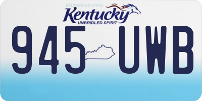KY license plate 945UWB