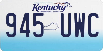 KY license plate 945UWC