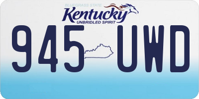 KY license plate 945UWD