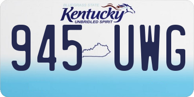 KY license plate 945UWG