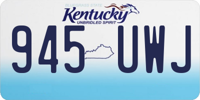 KY license plate 945UWJ