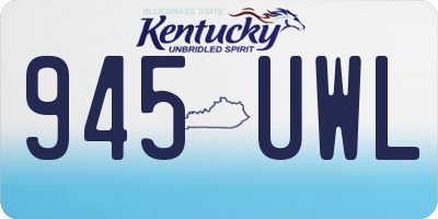 KY license plate 945UWL