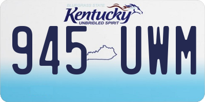 KY license plate 945UWM