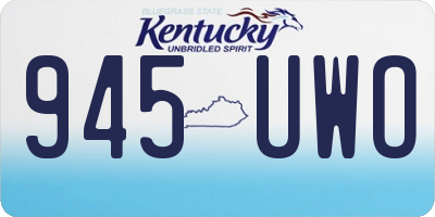 KY license plate 945UWO
