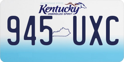 KY license plate 945UXC