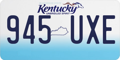 KY license plate 945UXE
