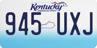 KY license plate 945UXJ