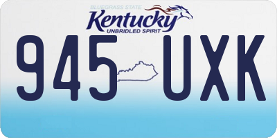 KY license plate 945UXK