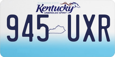 KY license plate 945UXR