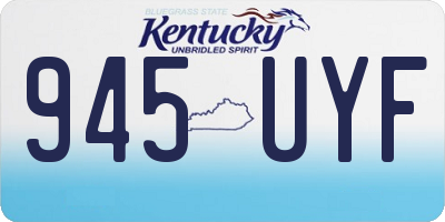KY license plate 945UYF