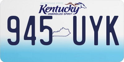 KY license plate 945UYK