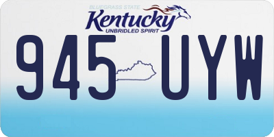 KY license plate 945UYW