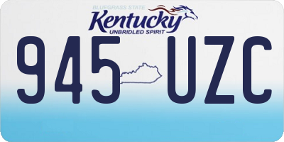 KY license plate 945UZC