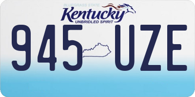 KY license plate 945UZE