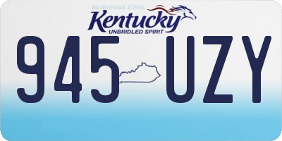 KY license plate 945UZY