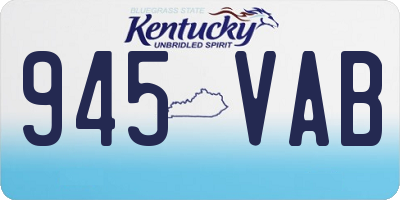 KY license plate 945VAB