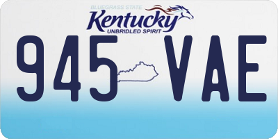 KY license plate 945VAE