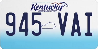 KY license plate 945VAI