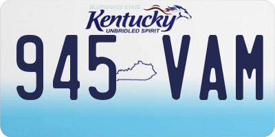KY license plate 945VAM