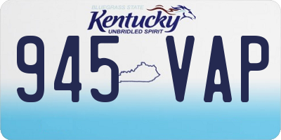 KY license plate 945VAP