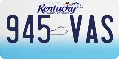 KY license plate 945VAS