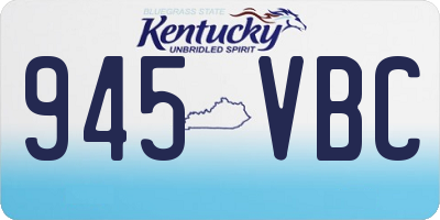 KY license plate 945VBC