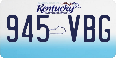 KY license plate 945VBG