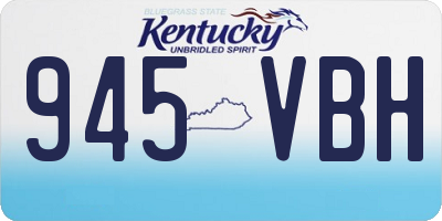 KY license plate 945VBH