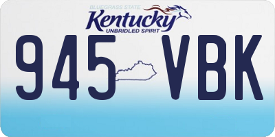 KY license plate 945VBK