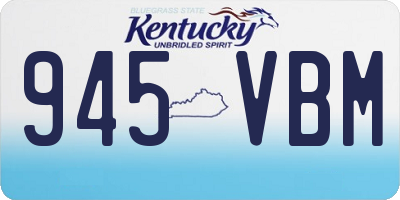 KY license plate 945VBM