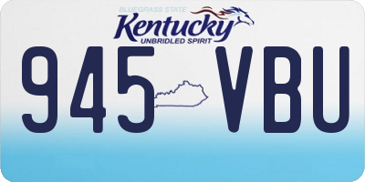 KY license plate 945VBU
