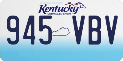 KY license plate 945VBV