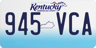 KY license plate 945VCA