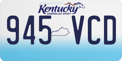 KY license plate 945VCD