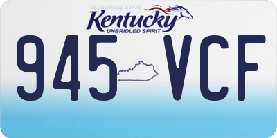 KY license plate 945VCF