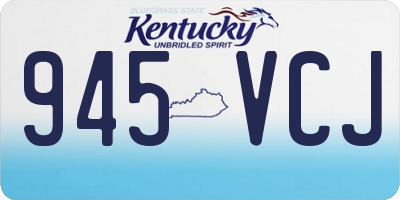 KY license plate 945VCJ