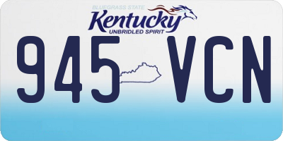 KY license plate 945VCN