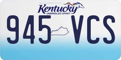 KY license plate 945VCS